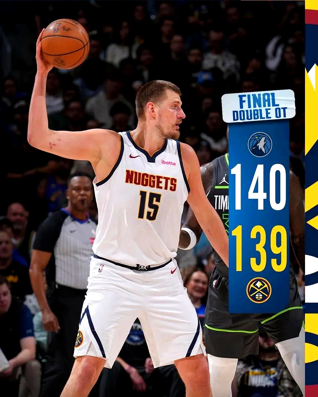 步行者轻取雷霆，约基奇高光表现